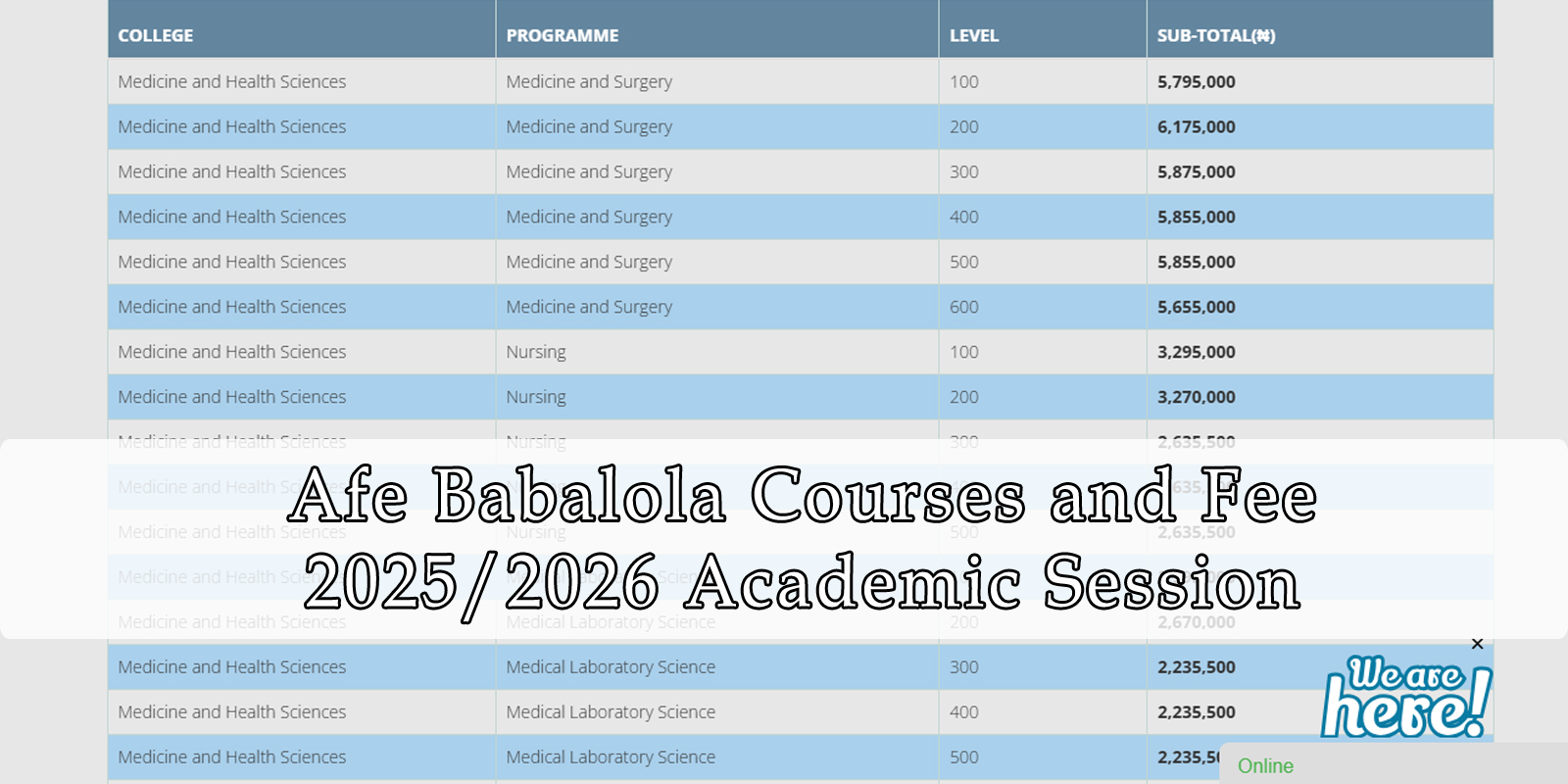 Afe-Babalola-Courses-and-Fee